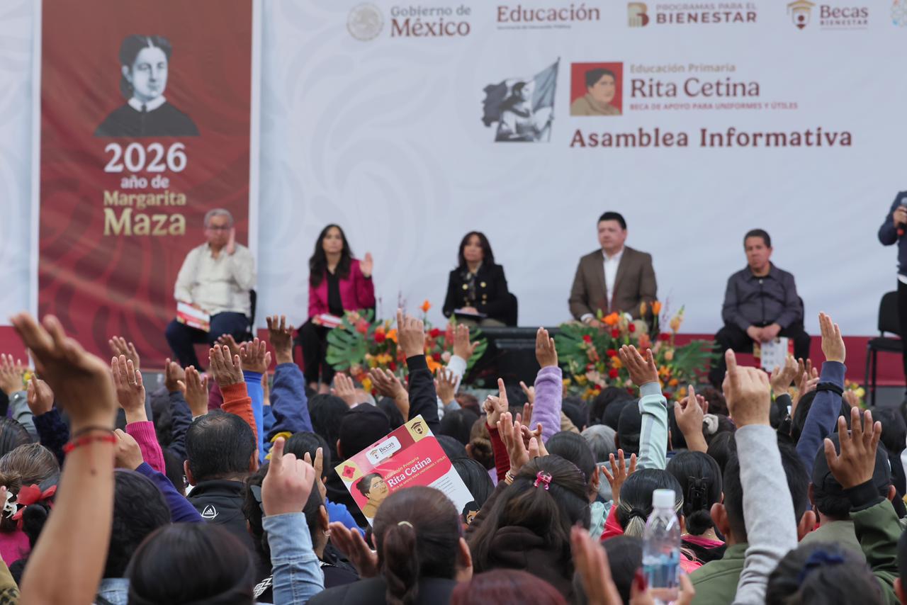 Autoridades anuncian facilidades de registro para la beca universal ‘Rita Cetina’ en Tlaxcala